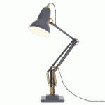 ANGLEPOISE ORIGINAL 1227 BRASS LAMPE POSER GRISE