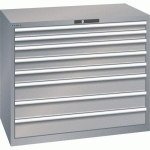 ARMOIRE 8 TIROIRS SÉRIE 78.834-CAPACITÉ 75KG-GRIS/ARGENT - LISTA