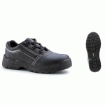 CHAUSSURES DE SÉCURITÉ BASSES BASIC NACRITE S1P SRC - CUIR NOIR - TAILLE 36 COVERGUARD