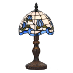 CLAYRE&EEF LAMPE À POSER 5LL-6158 STYLE TIFFANY BLEUE/BEIGE