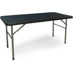 TABLE RECTANGULAIRE PLIABLE, COLORIS NOIR, 60 X 120 X H74 CM - DMORA