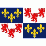 DRAPEAU PICARDIE : DIMENSIONS - 100 X 150 CM