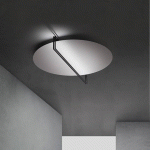 ICONE ESSENZA PLAFONNIER 927 Ø70CM BLANC/NOIR