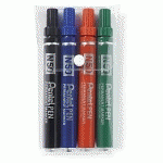 MARQUEUR PERMANENT POINTE MOYENNE EN POCHETTE PENTEL