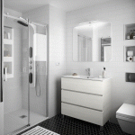 MEUBLE DE SALLE DE BAIN FUSSION LINE 900 3 TIROIRS SBIANCATO 897 X 868 X 450 MM - SALGAR 26571