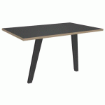 RETOUR BUREAU STEEL GRAPHITE PIEDS CARBONE PLATEAU CARBONE/CHÊNE GRIS - SIMMOB