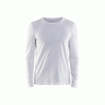 T-SHIRT DE TRAVAIL UNI À MANCHES LONGUES 3500 100% COTON - BLANC - XLT BLAKLADER