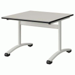 TABLE MALIBU 80X80 T3 DL STR ANTIB BLC SE W911/NOIR BLC 9016