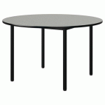 TABLE MALIBU Ø120 T5 4P STRA ISOSON GRIS 1400/NOIR NOIR 9005