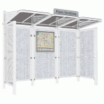 ABRI BUS CONVIVIALE 3 M ACIER BARDAGES LATÉRAUX BLANC 9010 - PROCITY