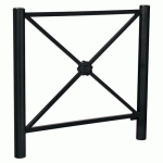 BARRIÈRE PROVINCE ROSACE 1.07 M INOX BROSSÉ - ZINC NOIR 9005 - PROCITY