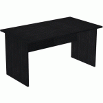 BUREAU DROIT PIEDS PANNEAUX FAST - 140 CM - NOIR - NOIR