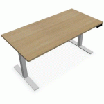 BUREAU MOTORISÉ L160XP80 CM ÉP.25 MM CHÊNE CLAIR/BLANC - EOL