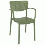 FAUTEUIL LOFT POLYPROPYLÈNE - VERT OLIVE - STAMP