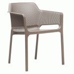 FAUTEUIL POLYPROPYLÈNE NET TAUPE - STAMP