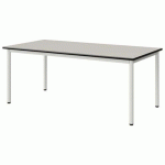 TABLE MALIBU 160X80 T4 4P STRA BLC SEL W911/NOIR BLC 9016