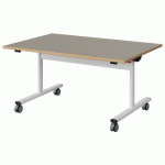 TABLE MALIBU RAB. 120X80 T3 DL STR ALAISÉ GRIS U727/BLC 9016