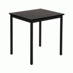TABLE MULTI-USAGE L 70 X P 60 CM ZONZA NOIR PIEDS NOIR