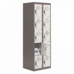 VESTIAIRE MULTI-CASIERS AVANTAGE - 5 CASIERS- 2 COLONNES - CORPS ANTHRACITE - PORTES GRIS
