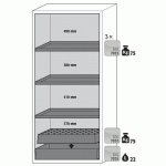 ARMOIRE SÉCURITÉ S-CLASSIC-90 S90.196.090.WDAS JAUNE