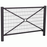 BARRIÈRE PROVINCE GRILLAGÉE 1.57 INOX BROSSÉ ZINC NOIR 9005 - PROCITY