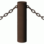 BORNE BARCELONE Ø 16 CM 2 ANNEAUX - ZINC MARRON 8017 - PROCITY