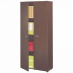 MEUBLE HAUT PORTES BATTANTES  - L.80 X 35 X H. 180.5 CM - FINITION WENGÉ