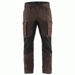 PANTALON DE TRAVAIL SERVICES STRETCH MARRON/NOIR TAILLE 52 - BLAKLADER