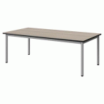 TABLE MALIBU 160X80 T2 4P STRA ANTIB ACACIA/NOIR GRIS 9006