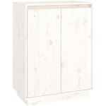 VIDAXL - ARMOIRE À CHAUSSURES BLANC 60X35X80 CM BOIS DE PIN MASSIF