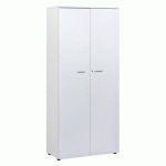 ARMOIRE HAUTE PORTES BATTANTES BLANCHES H 200 X L 90 X P 45 CM SQUADRA