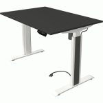 BUREAU RÉGLABLE MOVE 1 ADVANCE ANTHRACITE/BLANC - 120X80 CM - KERKMANN