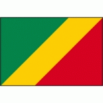 DRAPEAU CONGO BRAZZAVILLE : DIMENSIONS - 50 X 75 CM