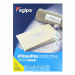 ETIQUETTE ADRESSE MULTI-USAGES 105 X 39 MM AGIPA 119002 BLANCHE - BOÎTE DE 1400