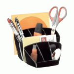 POT À CRAYONS CEP 6 COMPARTIMENTS - NOIR