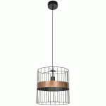 SUSPENSION RAW CYLINDRIQUE D28 EN MÉTAL NOIR - MANUTAN COLLECTIVITÉS