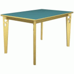 TABLE IRISS 120 X 80 CM 4P - STRA VERT NIAGARA/HÊTRE NATUREL