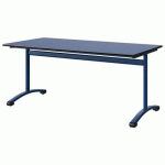 TABLE MALIBU 160X80 T5 DL STRA BLEU U525/NOIR BLEU 5005