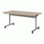 TABLE MALIBU RAB. 160X80 T5 DL STRA ALAISÉ ACACIA/GRIS 9006