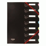 TRIEUR BI-MATIÈRES EXTENDOS 7 DIVISIONS NOIR