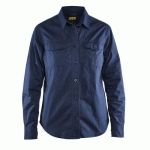 CHEMISE TWILL FEMME MARINE TAILLE XS - BLAKLADER