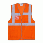 GILET SAFARI AIR ORANGE FLUORESCENT 2XL - T2S