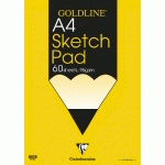 GOLDLINE SKETCH BLOC COLLÉ 60F A4 95G - BLANC - LOT DE 4