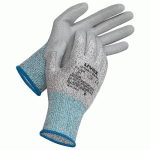LOT DE 10 PAIRES DE GANTS ANTICOUPURE UVEX UNIDUR 6649 - BLEU CHINÉ - TAILLE 9 UVEX
