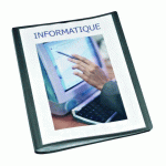 LOT DE 2 - PROTÈGE-DOCUMENTS PERSONNALISABLE VIQUEL - ESSENTIEL RECYCLE - POLYPROPYLÈNE OPAQUE A4 80 POCHETTES - 160 VUES NOIR