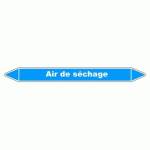 LOT DE 3 - MARQUEUR TUYAUTERIE - AIR DE SÉCHAGE - VINYLE LAMINÉ - NFX 08-105 355 X 37 MM