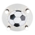 ELOBRA PLAFONNIER FOOTBALL, 4 LAMPES, ARGENTÉ-BLANC