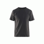 T-SHIRT DE TRAVAIL RESPIRANT 100% COTON UNI 3525 - GRIS FONCÉ - MT BLAKLADER