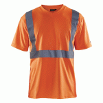 T-SHIRT HAUTE VISIBILITÉ COL V ORANGE FLUORESCENT TAILLE XL - MANUTAN COLLECTIVITÉS