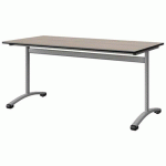 TABLE MALIBU 160X80 T6 DL STR ANTIB ACACIA/NOIR GRIS 9006 - MANUTAN EXPERT